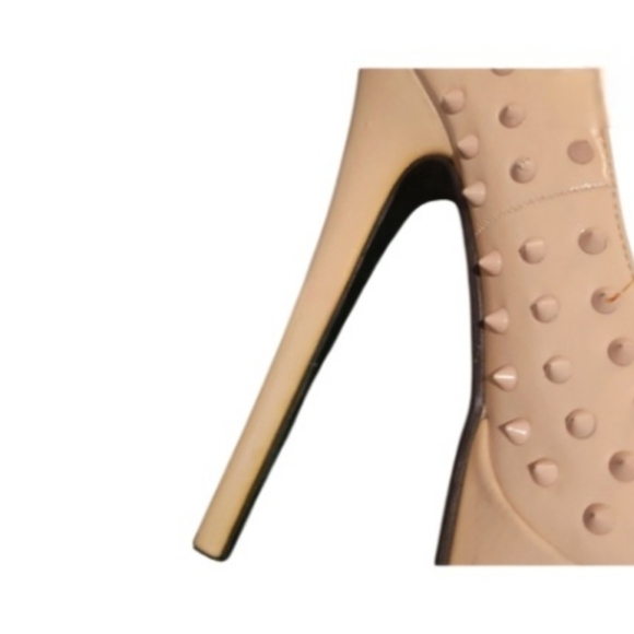 RCK BELLA Ladies Stiletto Khaki Spiked Heels Size 7 - Picture 6 of 14